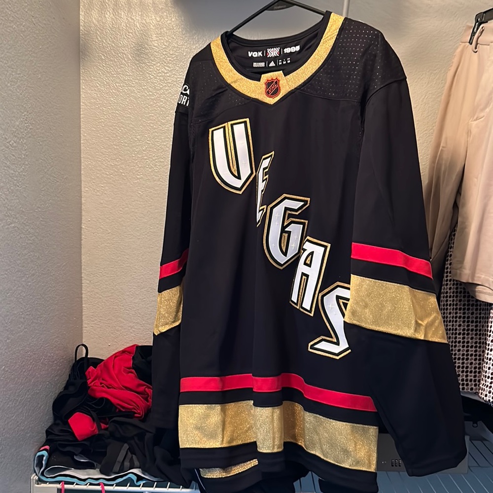 Size 54 Adidas Vegas Golden Knights Limited Edition glow in the dark jersey